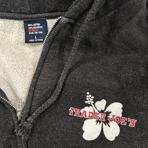 Vintage Dark Gray Trader Joe’s Zip Hoodie - Picture 3 of 3